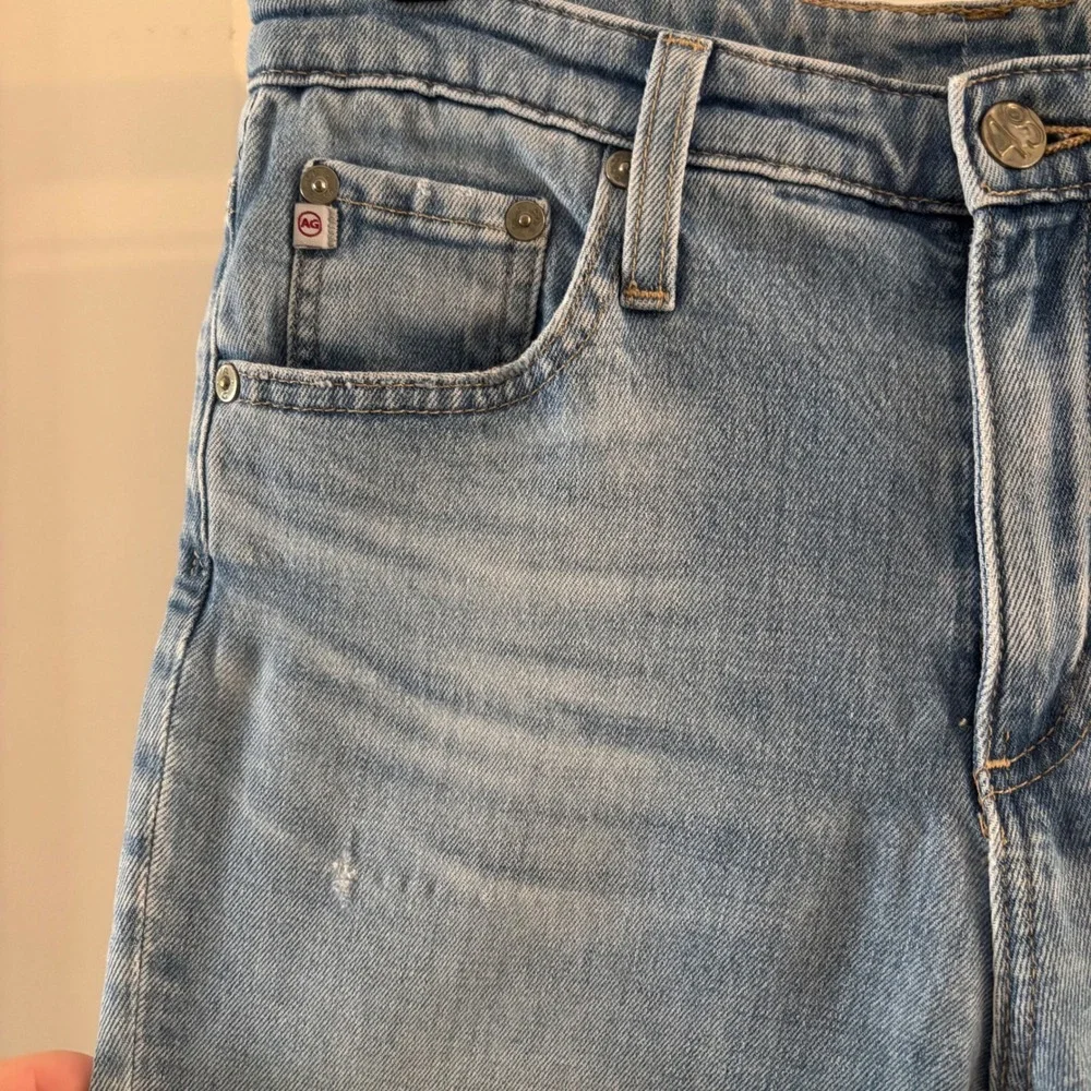 AG Adriano Goldschmied Denim‎ Jeans Womens Light Wash Frayed Hem Cropped